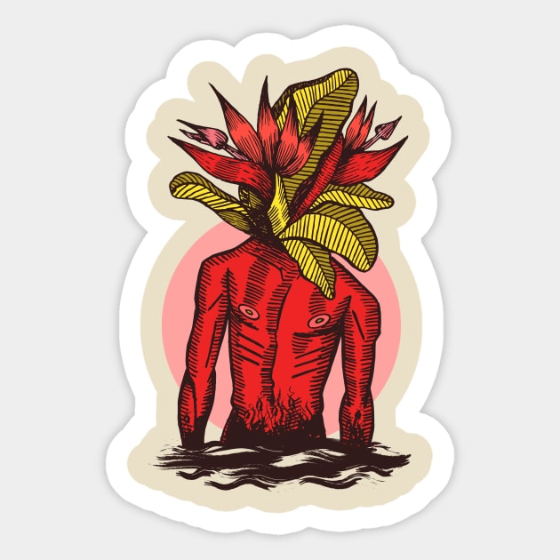 Man in metamorphosis Sticker by Super South Studios